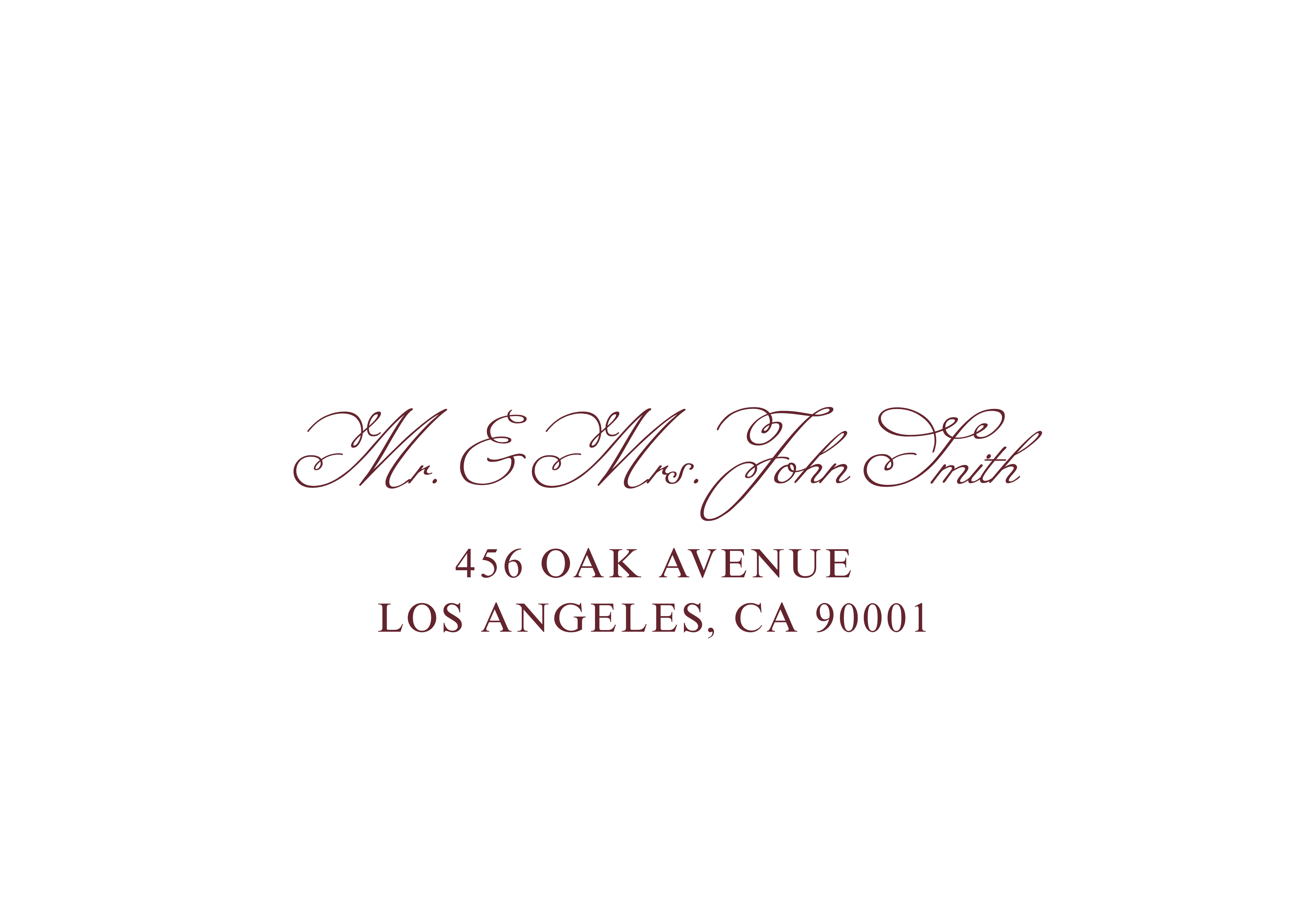 Ivory and Burgundy Wedding Envelope & Euro Flap Liner Template